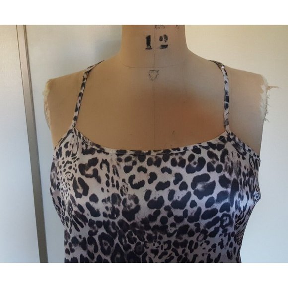 Victoria's Secret cheetah animal print gray white camisole tank lingerie M - Picture 12 of 12